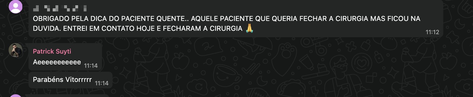 Aluno fechou a cirurgia aplicando o método