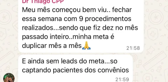 Nove procedimentos e sem medo de cobrar